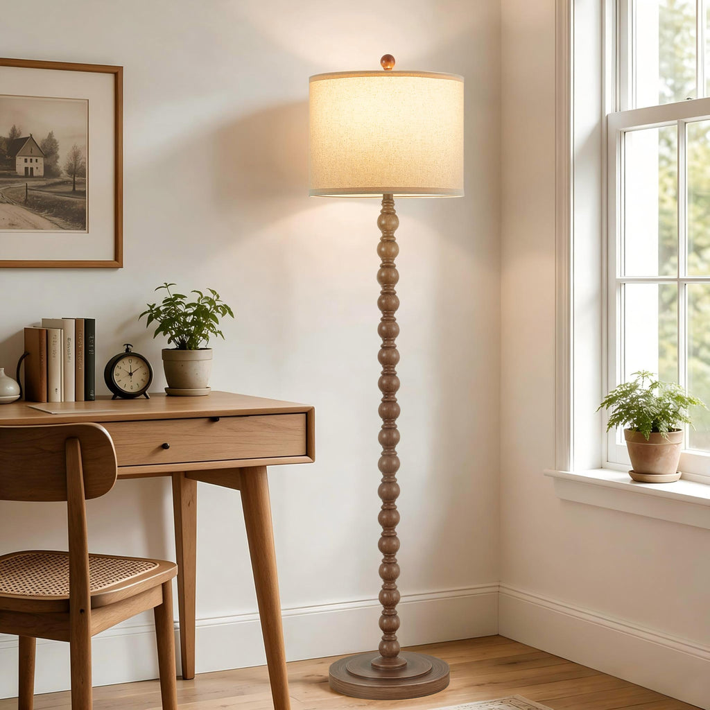 Farmhouse Floor Lamp, 62" Tall Standing Lamp with Bulb
