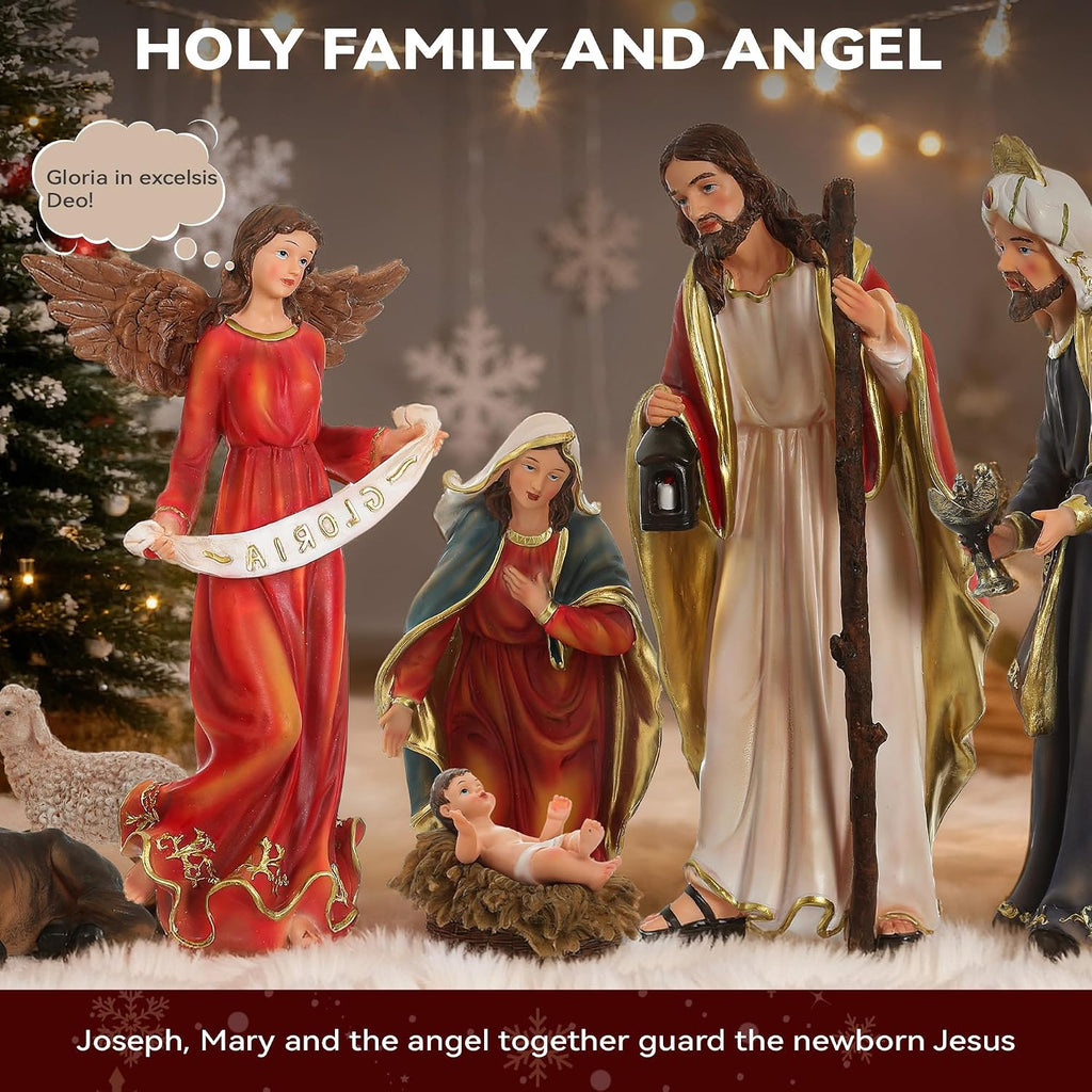 12.5in Nativity Scene Figurines, 12-Piece Nativity Sets & Figures