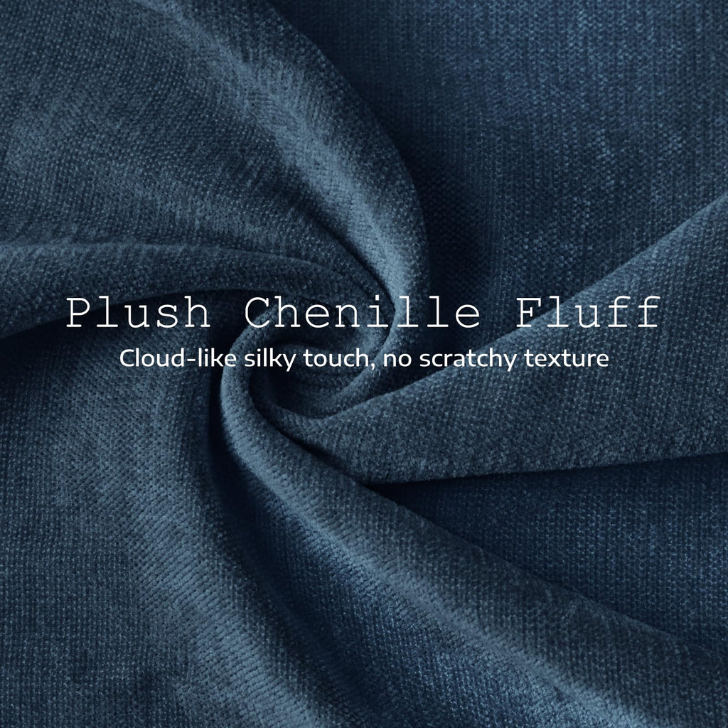 57" Wide Chenille Fabric by the Yard, Luxurious Velvet Texture Plush Material for Sofa Chair Reupholstery, Thick