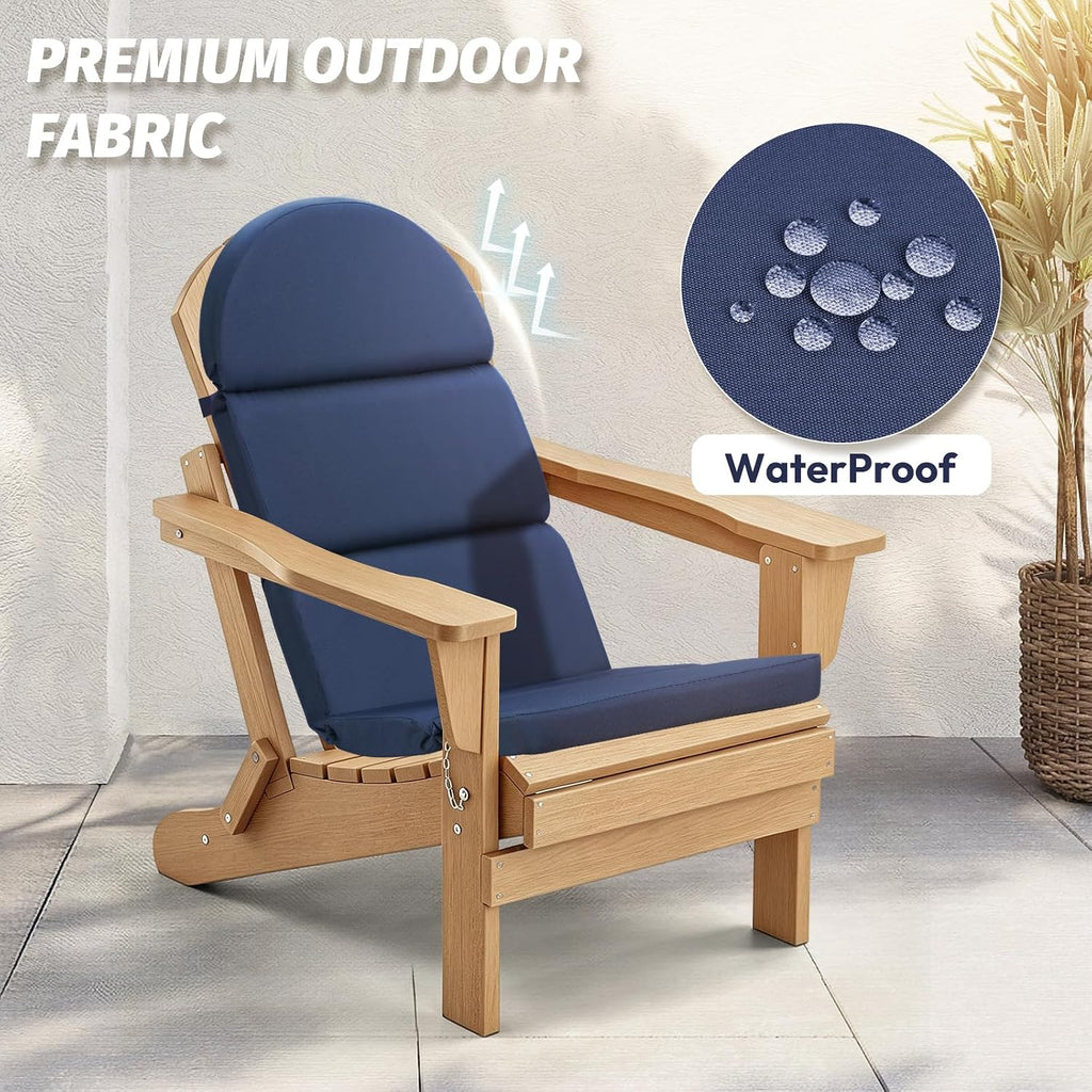 Adirondack Chair Cushion, 50x20 in Outdoor Rocking Seat Pad, 1 Pack | Navy Blue Replacement High Back Cushion