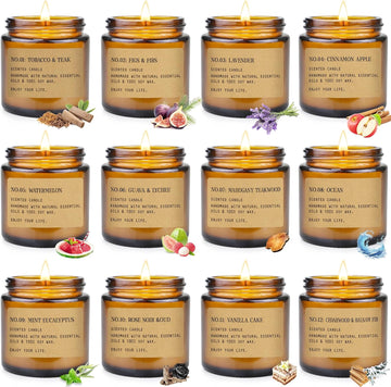 Scented Candles Gift Set,12 Pack Aromatherapy Candles Scented - Set of 12