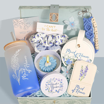 Maid of Honor Proposal Gifts, Wedding Bachelorette Party Will You Be My Maid of Honor Glass Cup Candle Jewelry Box