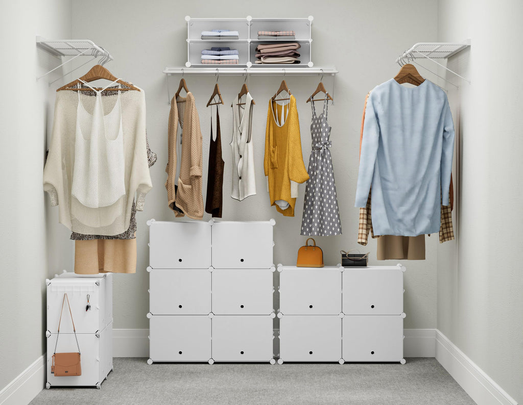 Shoe Rack Organizer 24 Pair Modular Shoe Storage Cabinet for Closet