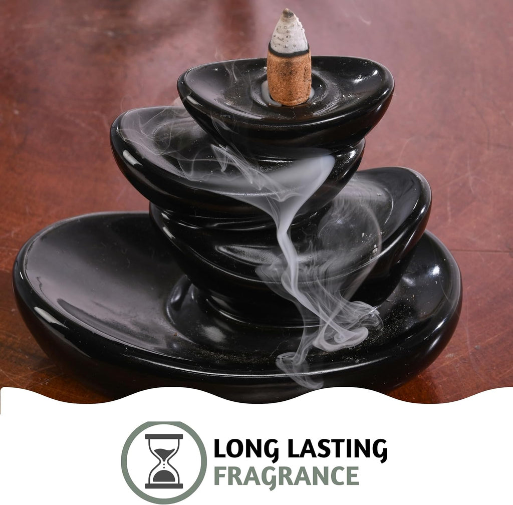 Backflow Incense Cones for Waterfall (120 Cones) - Set of 12