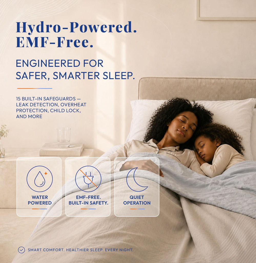 All Season Cooling & Heating Mattress Pad Queen, Water-Circulating Mattress Topper, Dual-Zone Temperature Control, AI