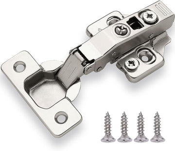 Full Overlay European Soft Close Cabinet Hinges Cabinets (10 Pcs) -105° Frameless Concealed Cabinet Door Hinge -5 Way