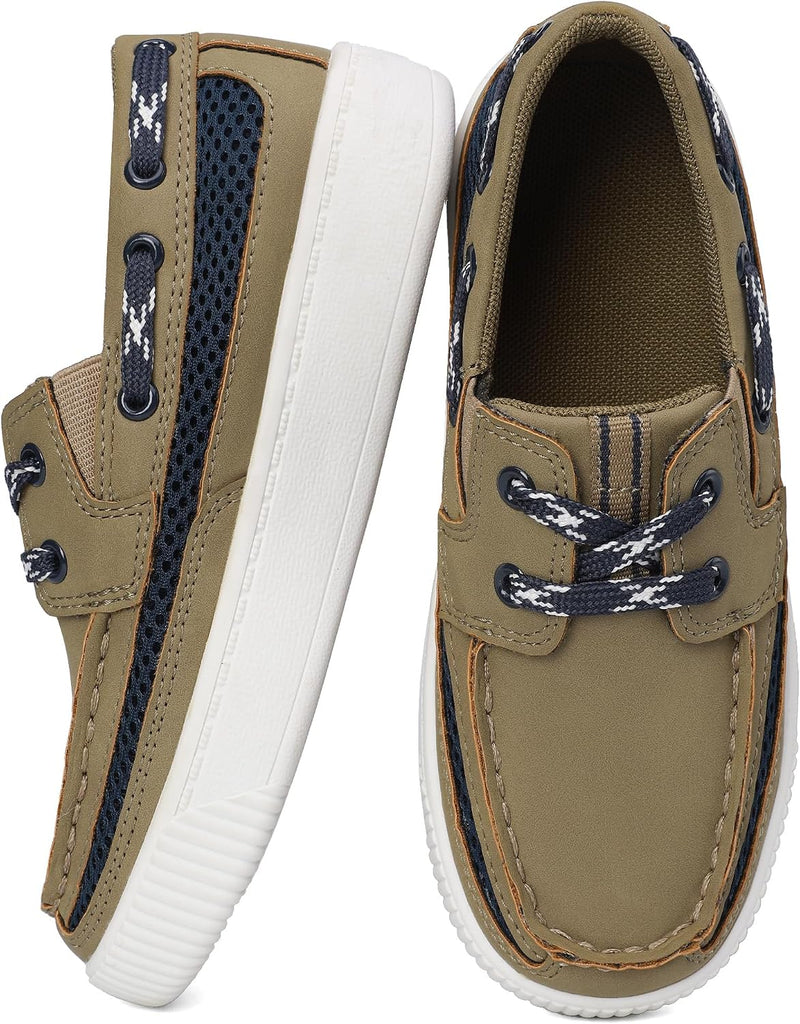 Boys School Loafers Casual Sneakers Shoe Slip-on Breathable Boat Shoes (Little Kid/Big Kid)