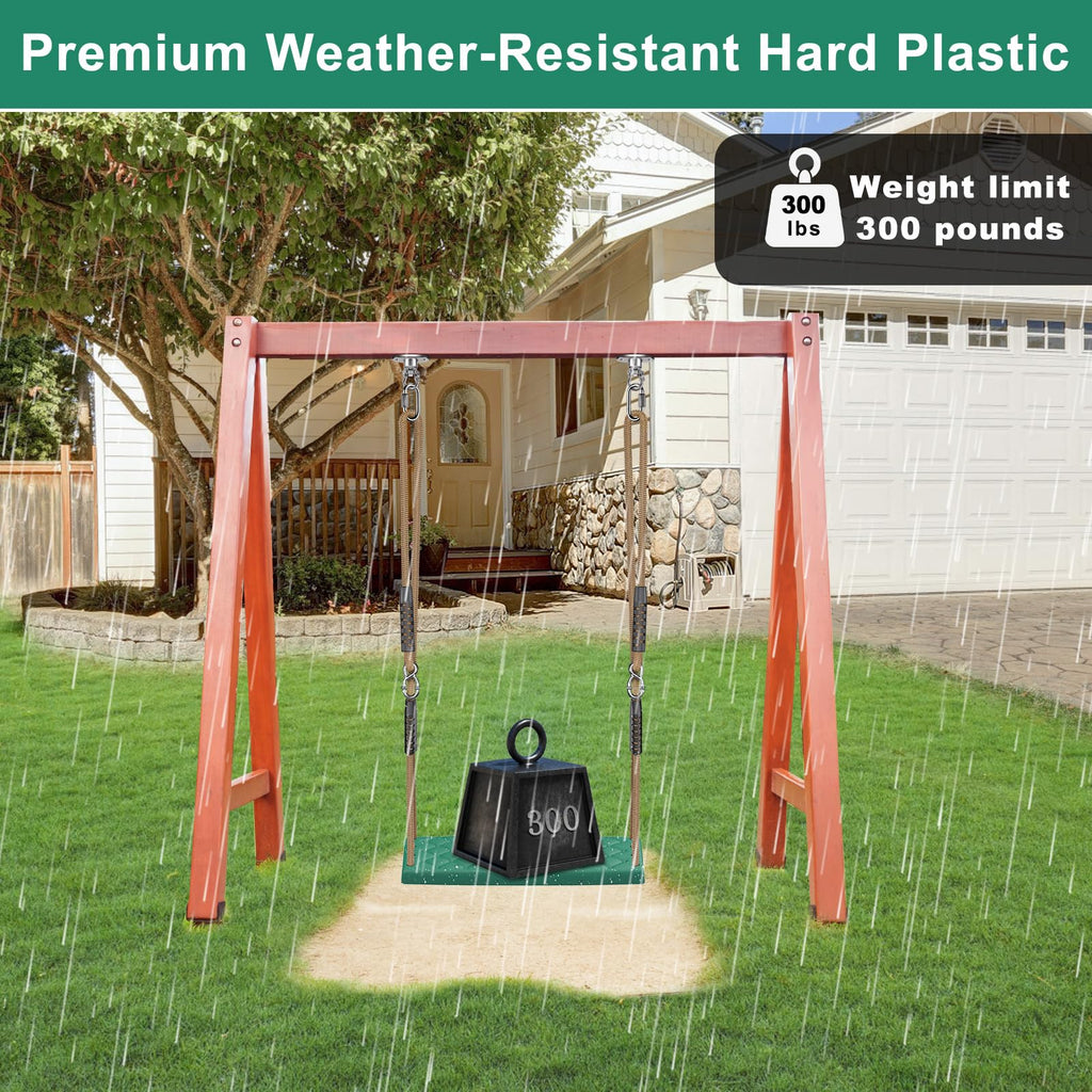 Heavy Duty Swing Seat with Adjustable Rope, Green Kids Tree Swing