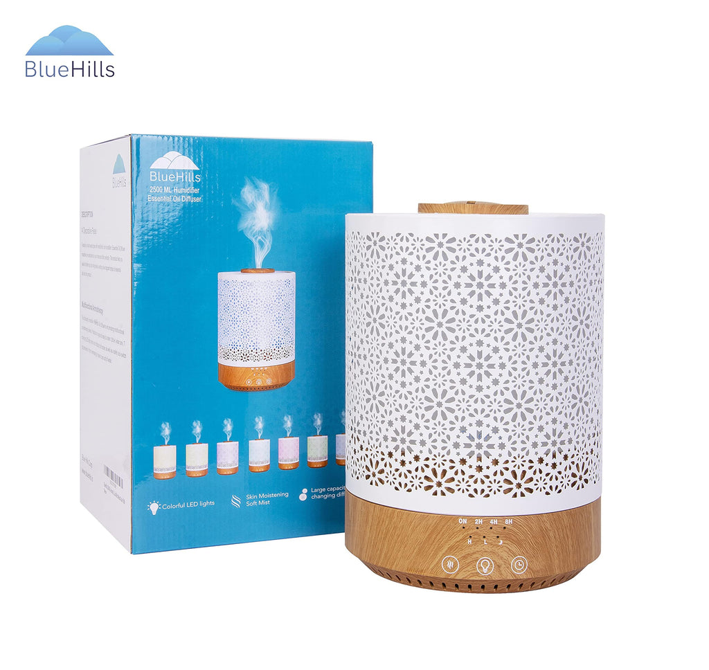 2500 ML Humidifier with Essential Oil Diffuser Décor Wood Grain