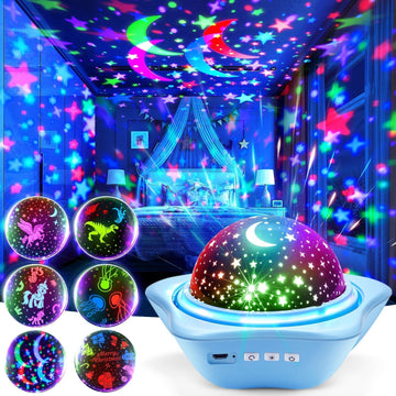 Night Light for Kids Sensory Toys, 6 Films Star Projector Light