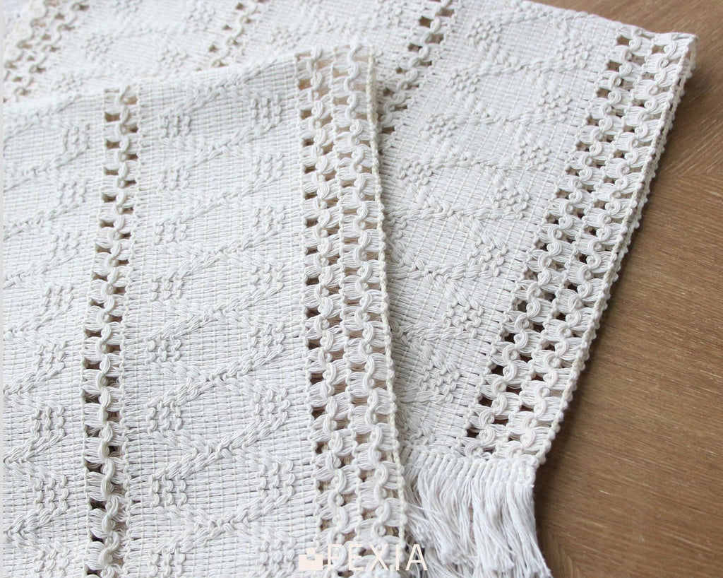 Beige Boho Placemats Set of 4 Table Mats Farmhouse Home Dining Decor