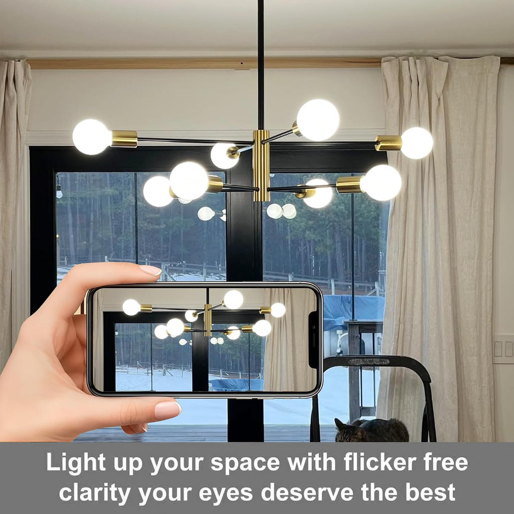 LED Light Bulb G30 Dimmable Flick-Free Matt White 10W Daylight White 4000k CRI95 1000LM, 100W Equivalent Vintage G95