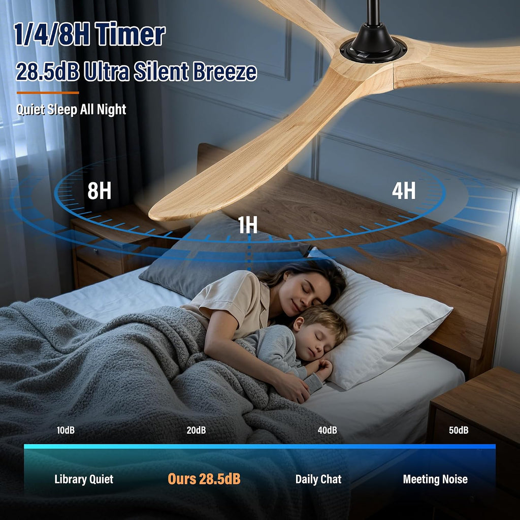 Inspired Maverick Style 60" wood ceiling fan, Matte Black
