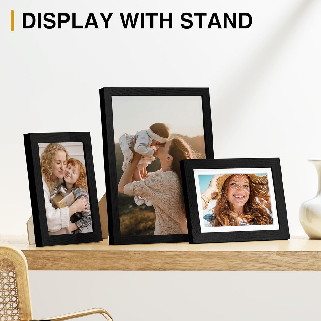 12 Pack Picture Frames Collage Wall Decor, Black | Gallery Wall Frame Set: 4pcs 8x10, 4pcs 5x7 & 4pcs 4x6 Photos for