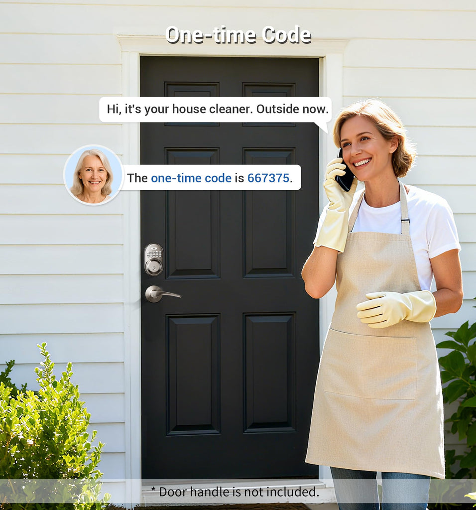 RZ-A Electronic Keypad Deadbolt Door Lock, Satin Nickel