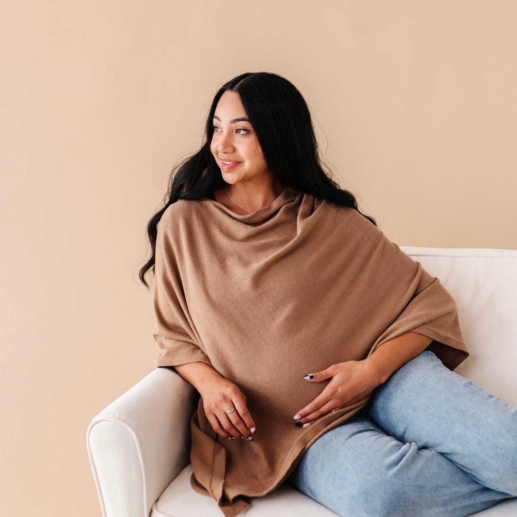 Knit Breathable Nursing Cover Up for Breastfeeding - Soft GOTS Certified Organic Cotton Breastfeeding Cover Up for