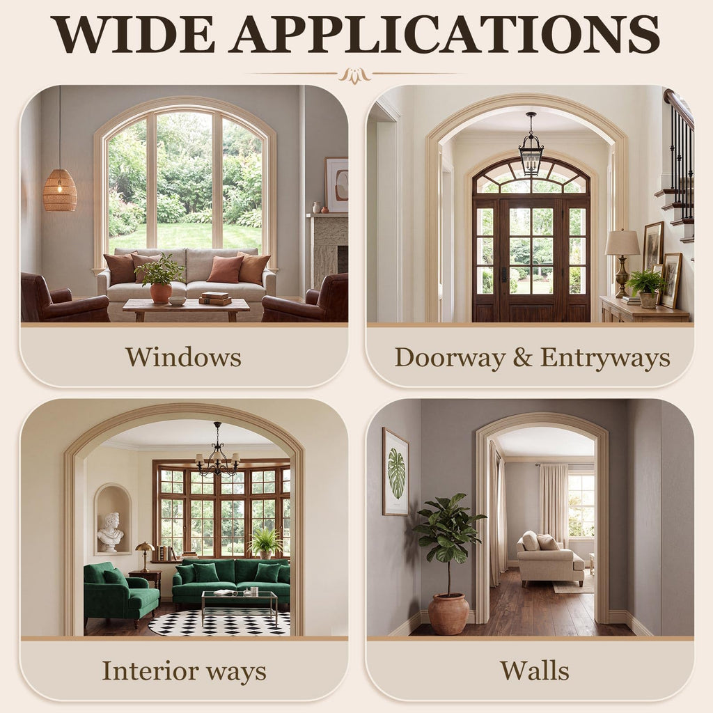 3.5" x 12ft Flexible Molding, Paintable Trim Thick Base Cap Rail