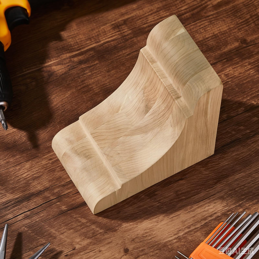2 Pcs Wood Corbels, 5.5'' D X 5.5'' H X 3.5" W, Cedar Wood