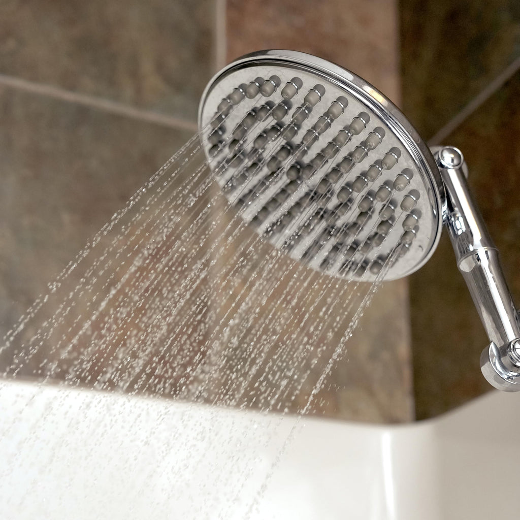 9" Polished Chrome Rainfall Showerhead - Ceiling & Wall Mount