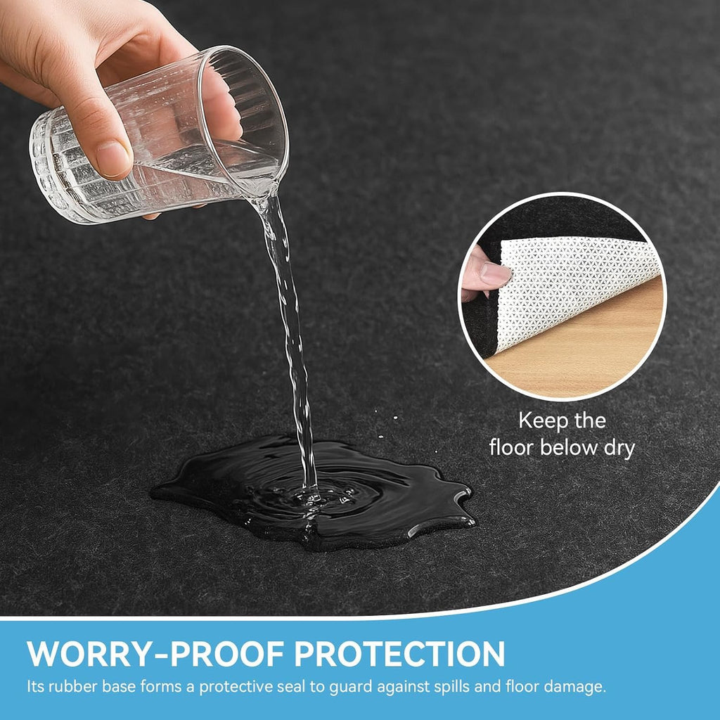 8x10 FT Non Slip Rug Pad,100% Waterproof Felt Rug Pad,1/8" Thick