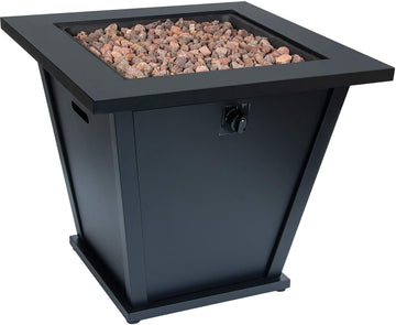 28in Olivera Fire Table, Black