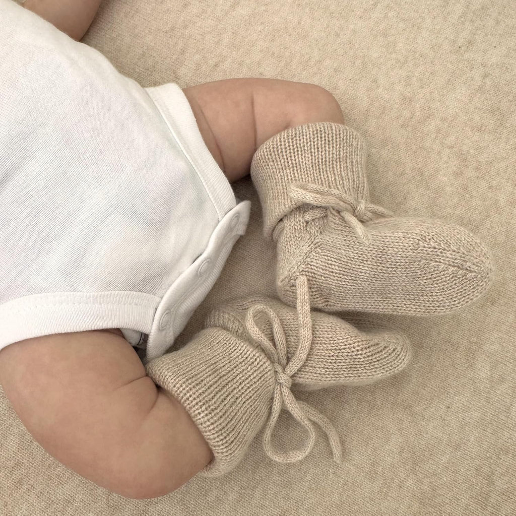 100% Cashmere Baby Blanket Gift Set Luxe Knit 0 Brown Sugar