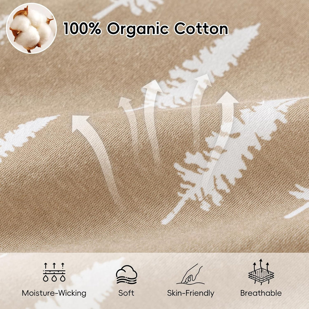 100% Organic Cotton Baby Sleep Sack 6-12 Months, Soft Baby Wearable Blankets with Way Zipper, 2 Pack Comfy Sleeping