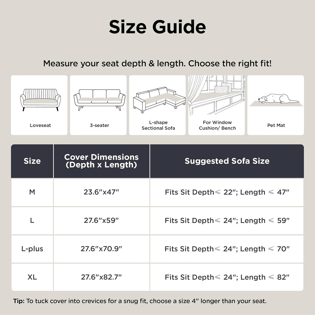 Comfyfleece Sofa Cover, Couch Covers for Dogs, 27.6 x 59 White