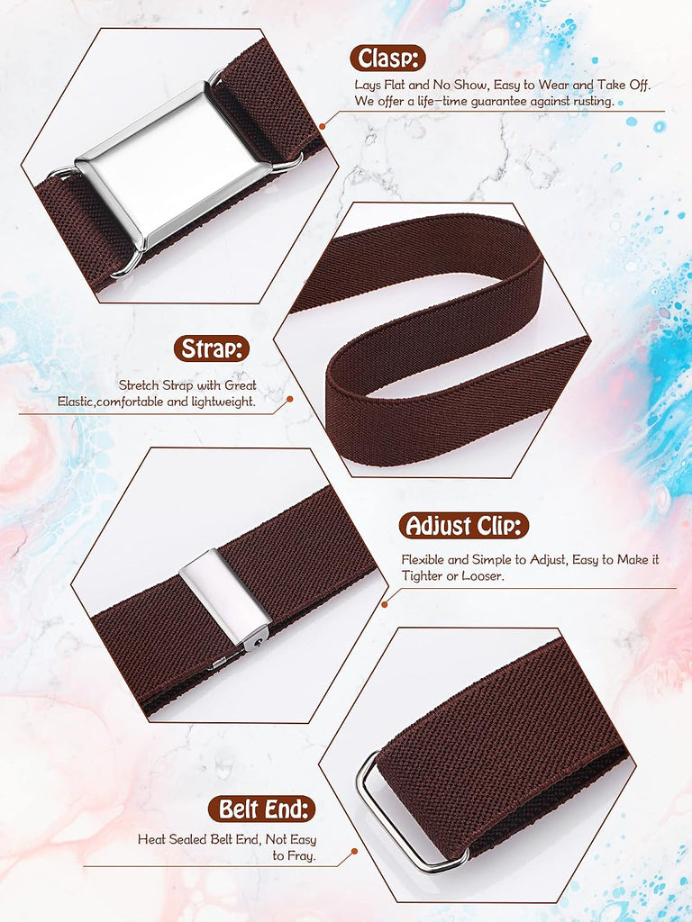 3 Pcs Boy Belt Kids Elastic Adjustable