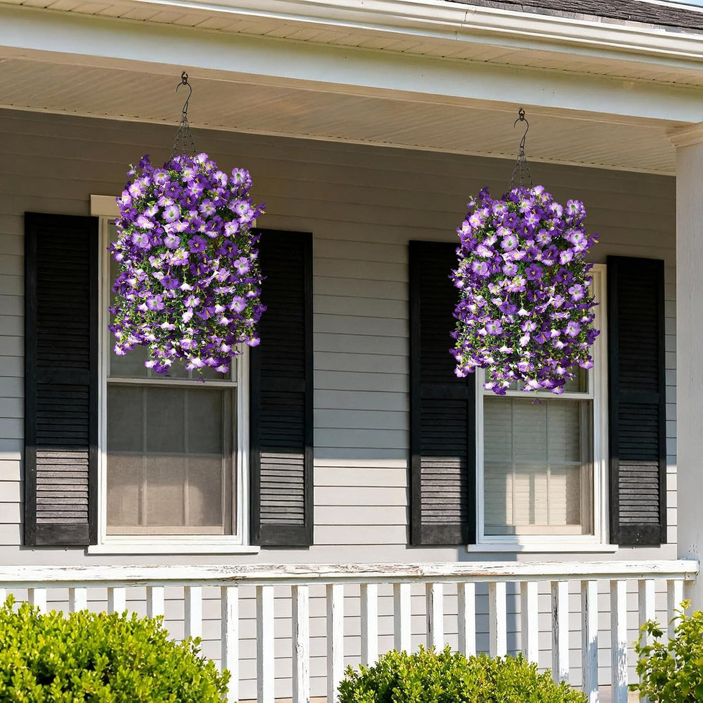 Artificial Fake Flowers Plants Spring Summer Decoration - Set of 2