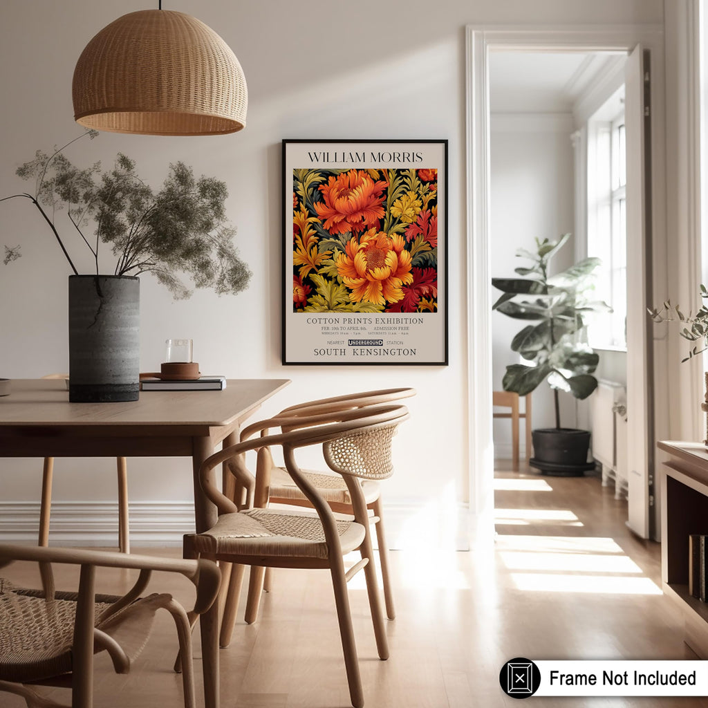Art Gardenia Flower Print - William Morris Poster - Botanical Exhibition Art - Textile Pattern Wall Design - Floral