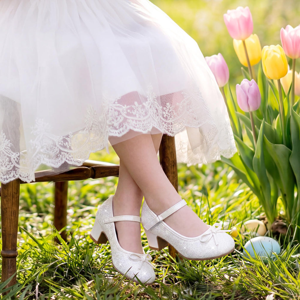 Girls White Dress Shoes Heels for Girls | Casa Home Living