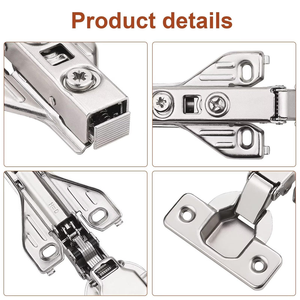 5 Pairs (10 Pack) Soft Close Kitchen Cabinet Door Hinges fit for Face Frame Cabinet, 105 Degree Opening Angel Self