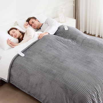 Heated Blanket Dual Control Electric Blanket, 84"x90"