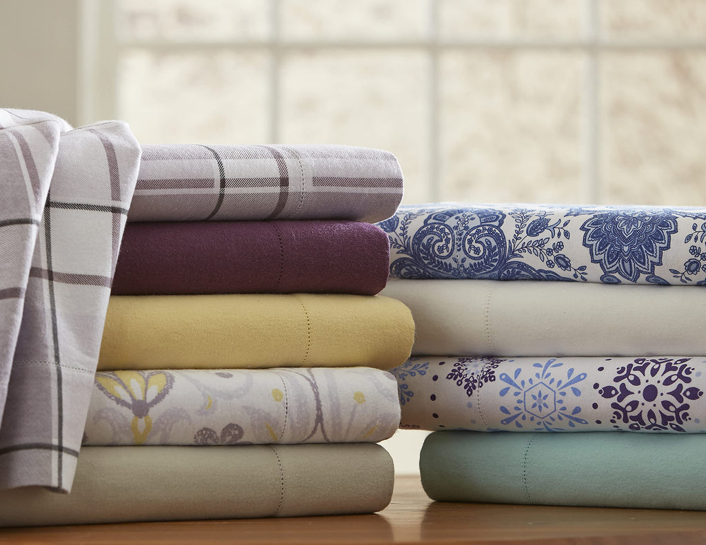 200 GSM Flannel Sheet Set, California King, Solid, Lagoon