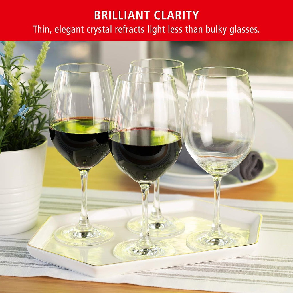 Wine Lovers Bordeaux Wine Glasses, Drinking Glasses for Red Wines, Elegant Stemmed Glassware, Home Bar Accessories