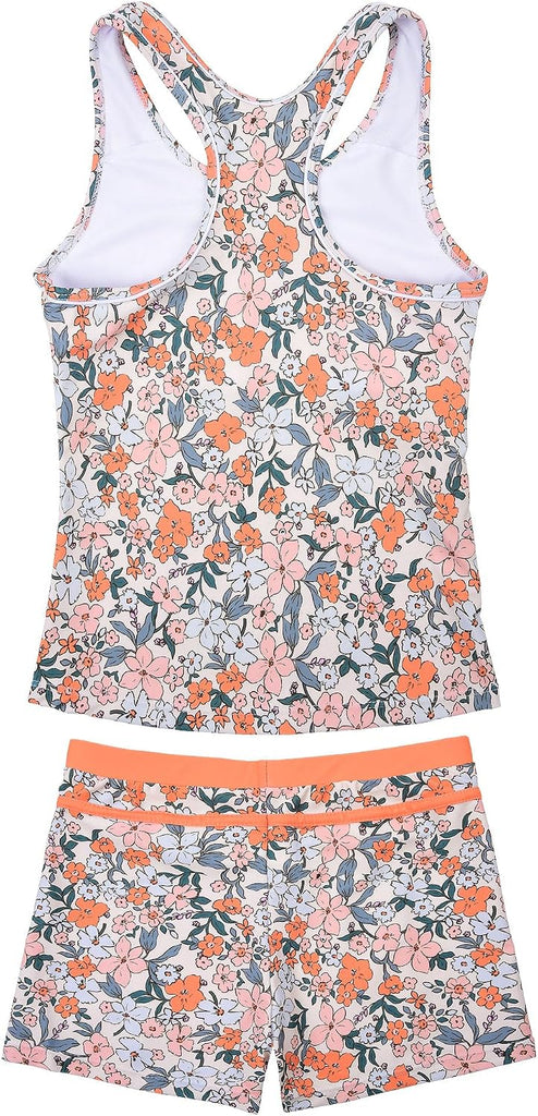 Little Girls' Summer Two Piece Boyshort Tankini Kids Swimsuit