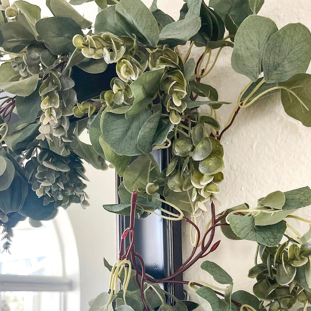 Eucalyptus Garland 5.9", Artificial Greenery for Wedding, Mantle, Fireplace
