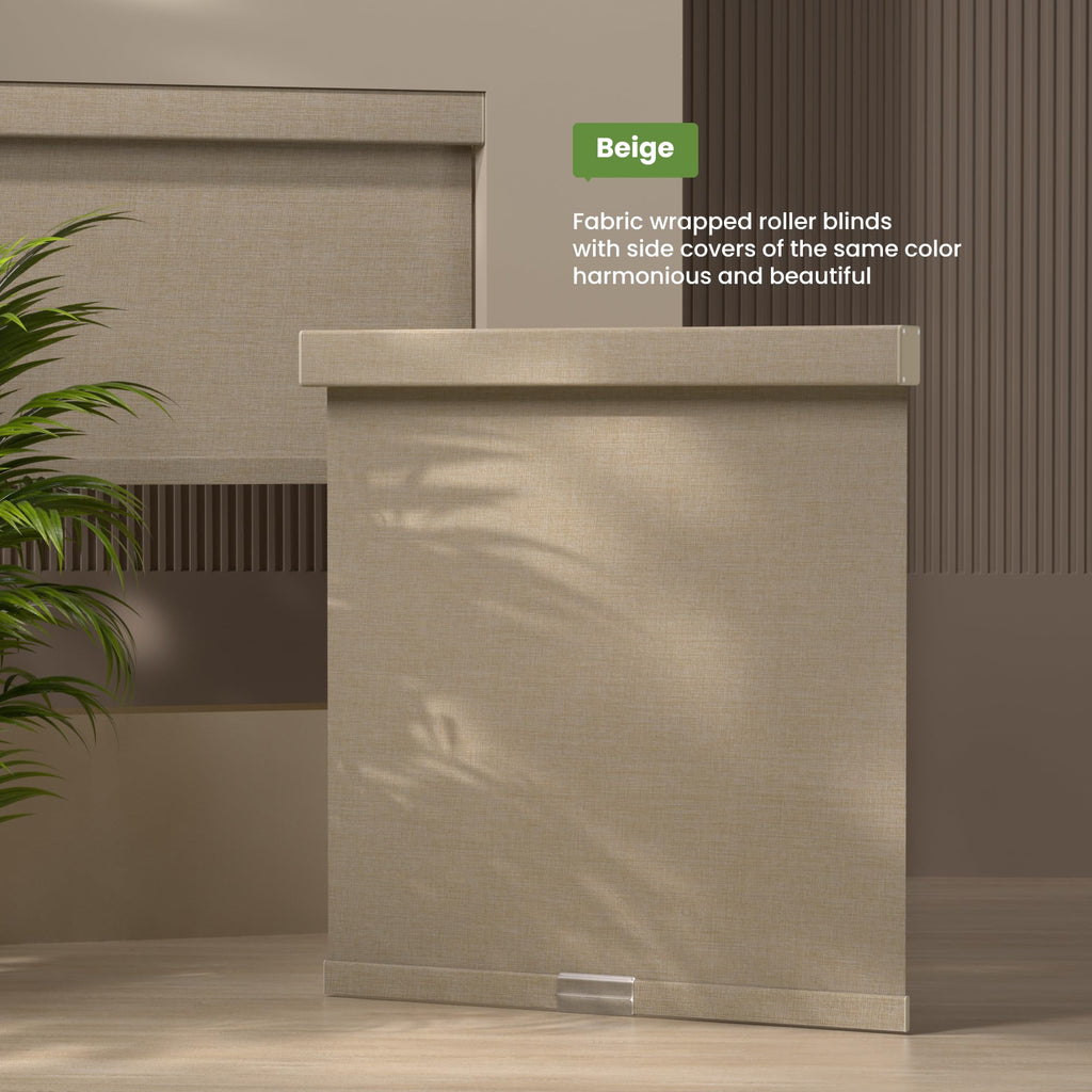 Blackout Roller Shades for Indoor Windows, Beige
