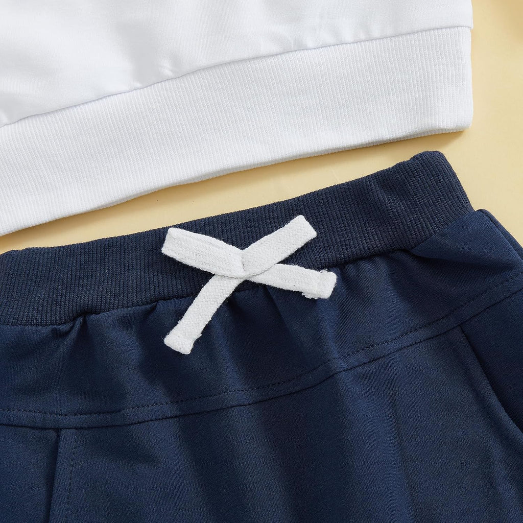 Toddler Baby Boy Clothes Embroidery Trucks Sweatshirt Pants Set
