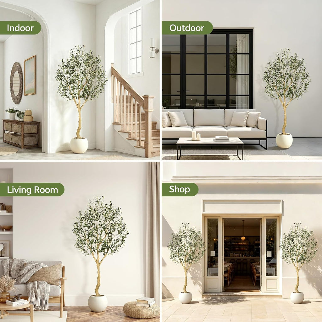 6ft Faux Olive Tree with UV Resistant Outdoor Decor