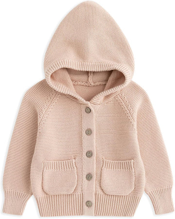 Toddler Girls Knit Hoodie Cardigan Sweater