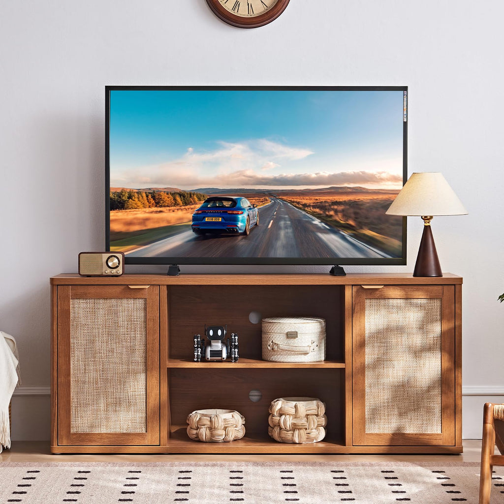 Rattan TV Stands, Tea Brown