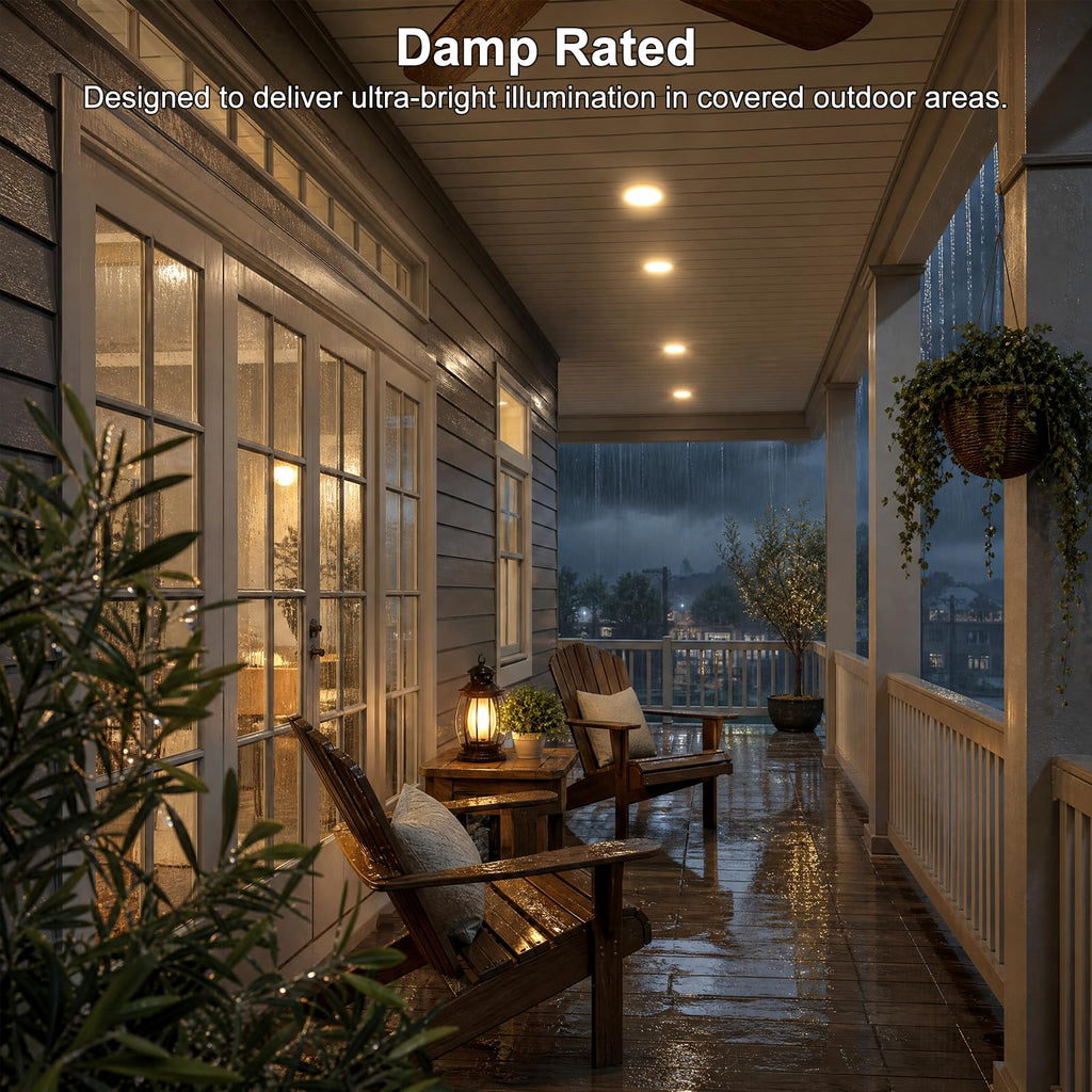 Recessed Lighting 5/6 Inch, RGBCW Color Changing E26 Can Lights with Remote
