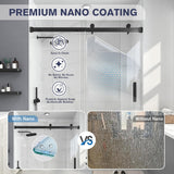 Frameless Shower Door, 49-54" W x 76" H Sliding Glass Shower Door
