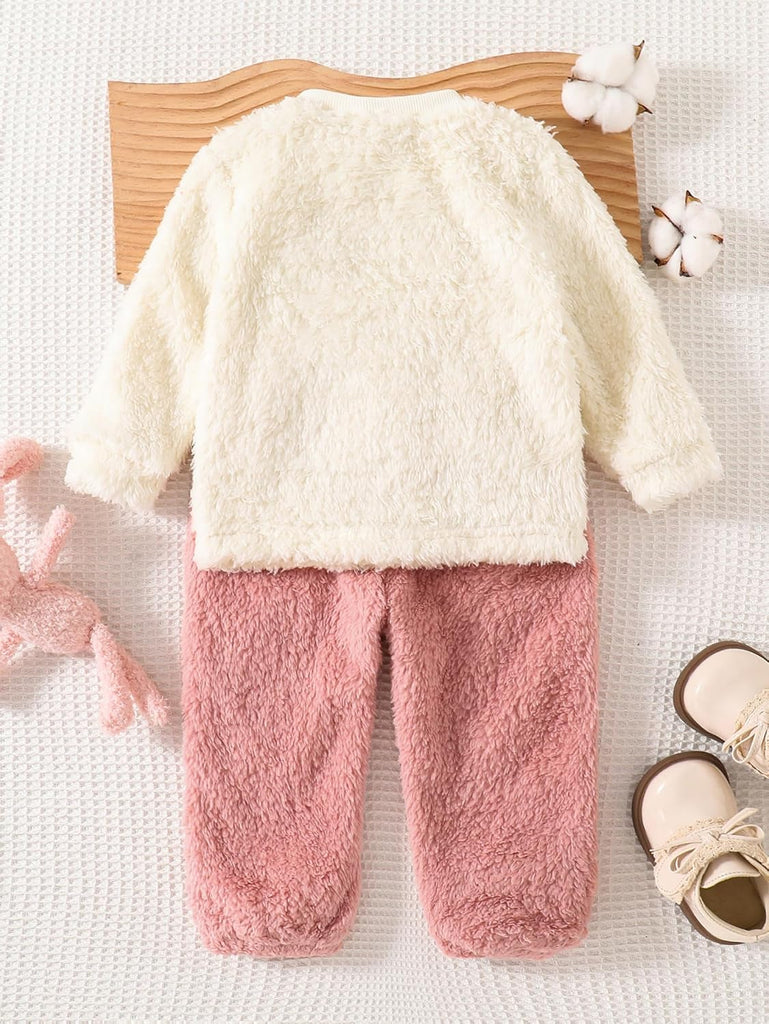 Infant Toddler Baby Girls Clothes Outfits,2 Piece Cute Fall Winter Long-sleeve Warm Top and Pants
