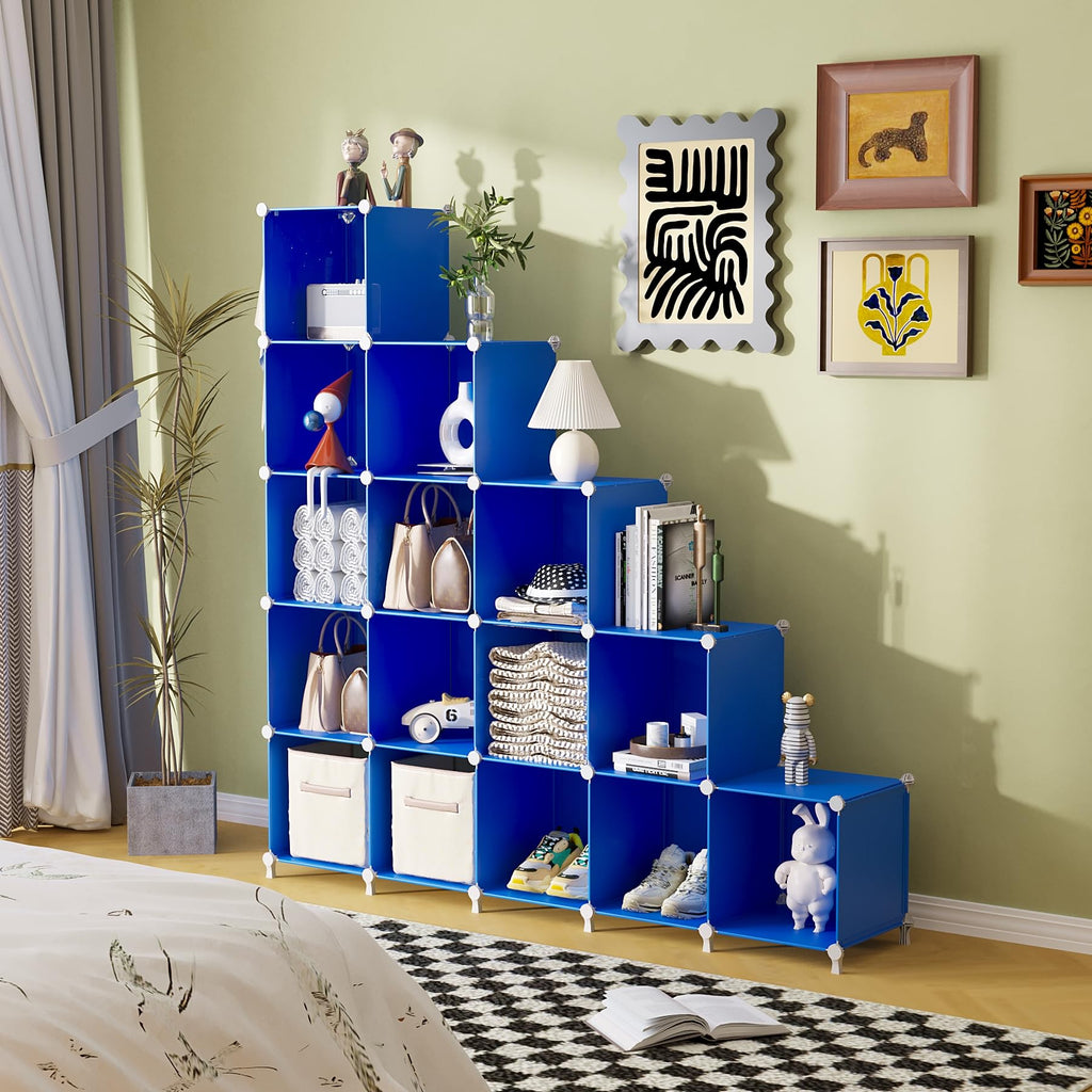 Cube Storage Organizer, Closet Organizers Storage Shelf, 16 Cube