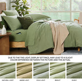 Queen Comforter Set - 7 Pieces Sage Green Soft Bed in a Bag Queen with Fitted Sheet, Flat Sheet, 2 Pillow Shams