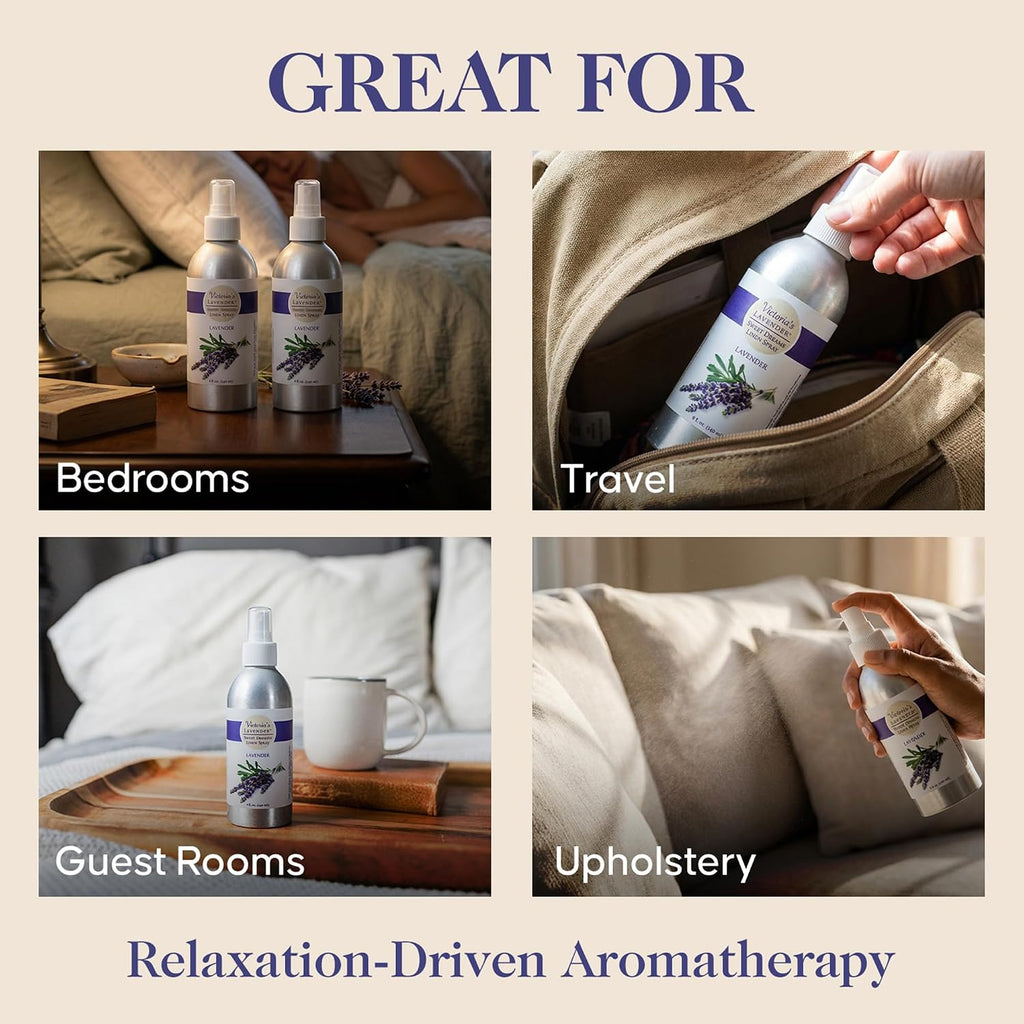 Linen Spray - Aromatherapy Pillow Mist, 8oz - Set of 8