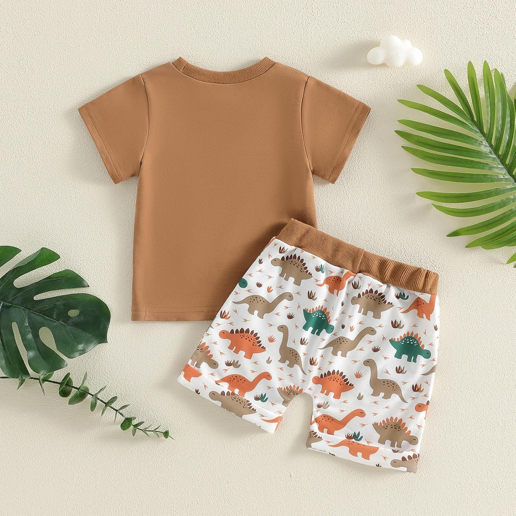 Toddler Baby Boy Summer Clothes Short Sleeve T-Shirt Tops Shorts Set 2Pcs Casual Outfit